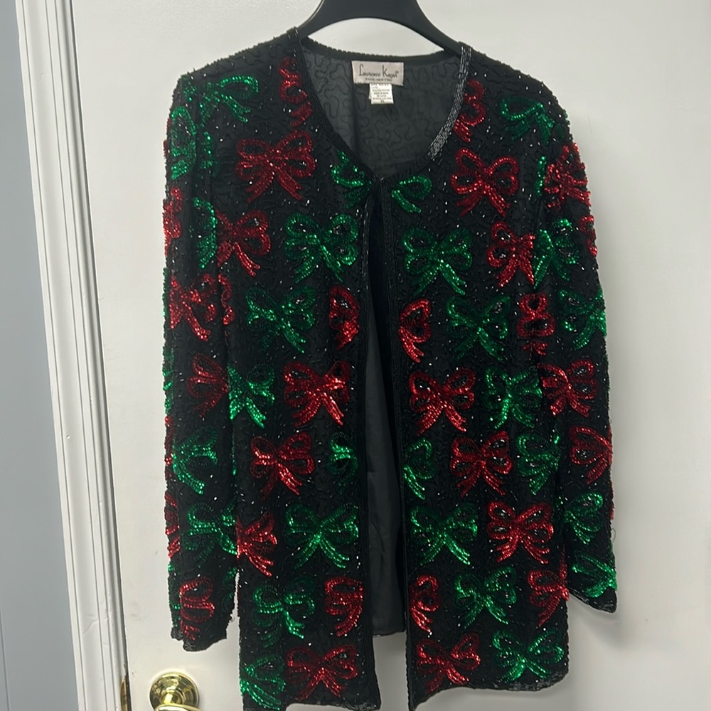 Laurence Kazar Sequin/Beaded Jacket-1X(Plus)